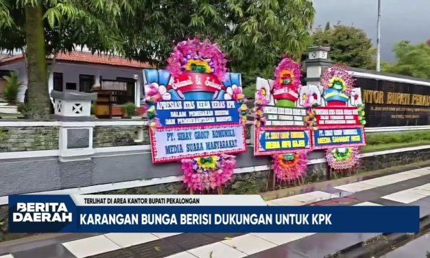Karangan Bunga Ramaikan KPK Usai Penangkapan Fadia Arafiq